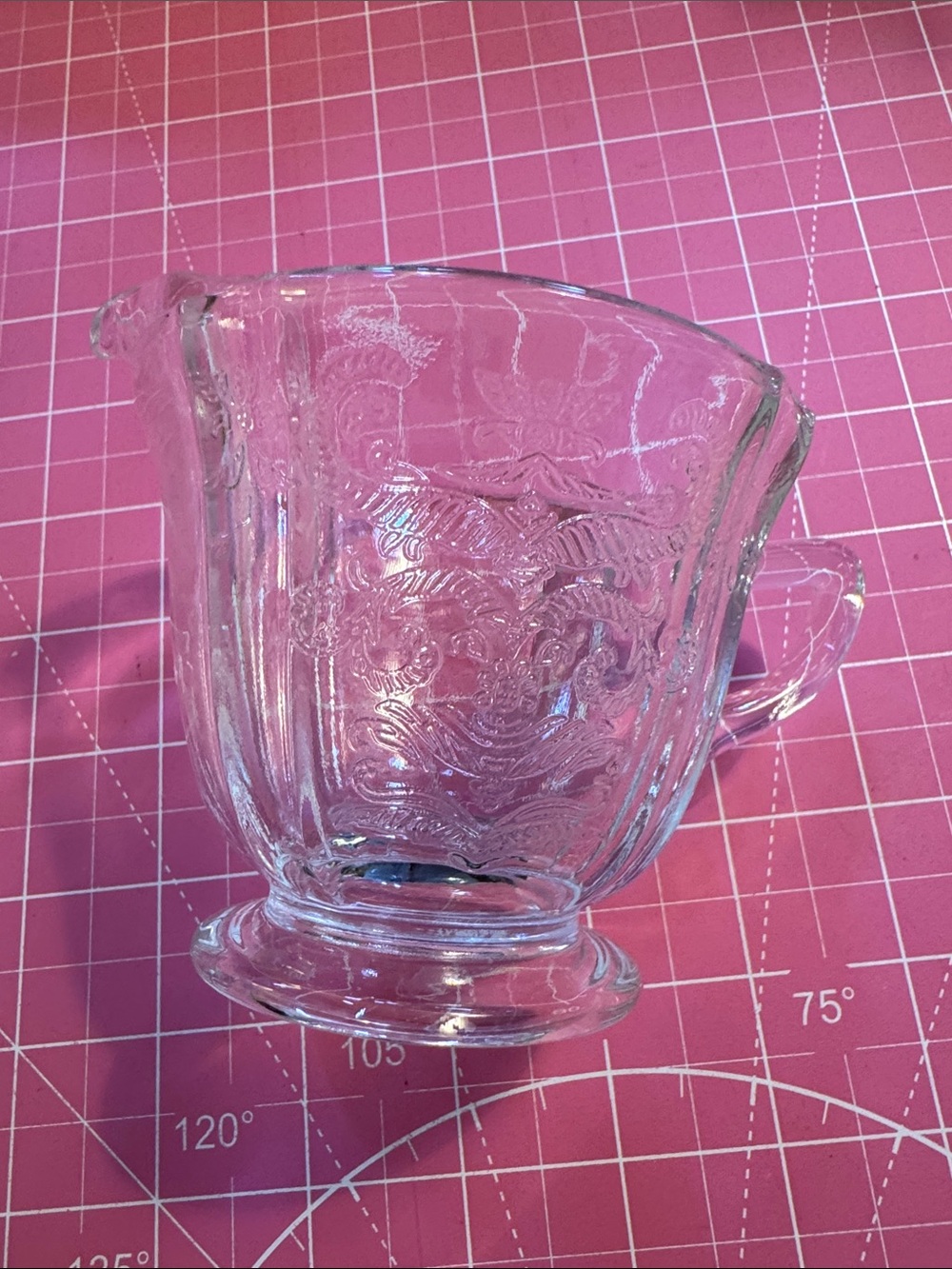 Indiana Glass Clear Pressed Glass Creamer Pitcher